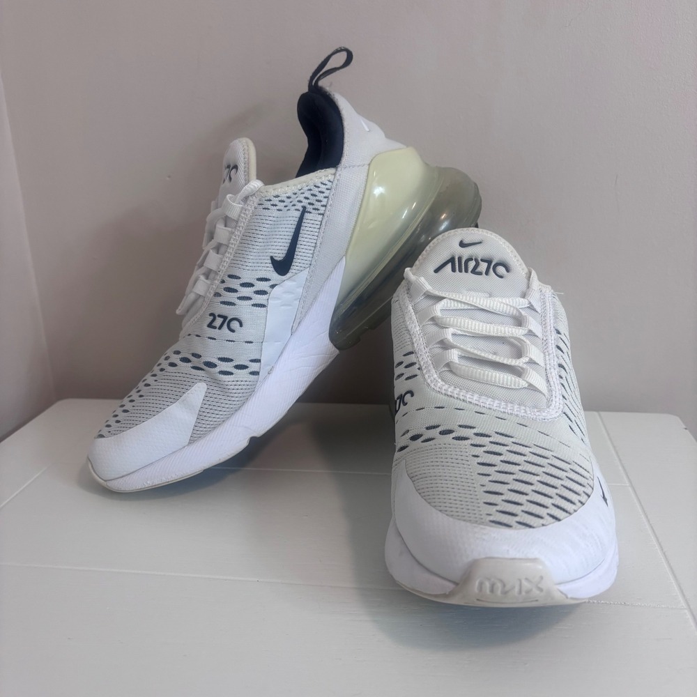 Nike Air Max 270 White and Black AH6789-100 Womens Running Shoes Size 8